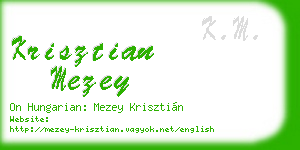 krisztian mezey business card